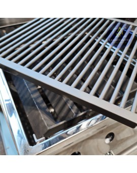 Ψησταριά grill σχαριέρα υγραερίου νερού 60×40 υψηλής πίεσης 26kw Με δύο διακόπτες