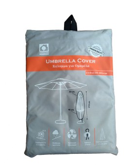 Home & Camp Αδιάβροχο Προστατευτικό Κάλυμμα Ομπρέλας 30x30x210cm σε Γκρι Χρώμα - 1