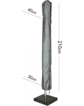 Home & Camp Αδιάβροχο Προστατευτικό Κάλυμμα Ομπρέλας 30x30x210cm σε Γκρι Χρώμα
