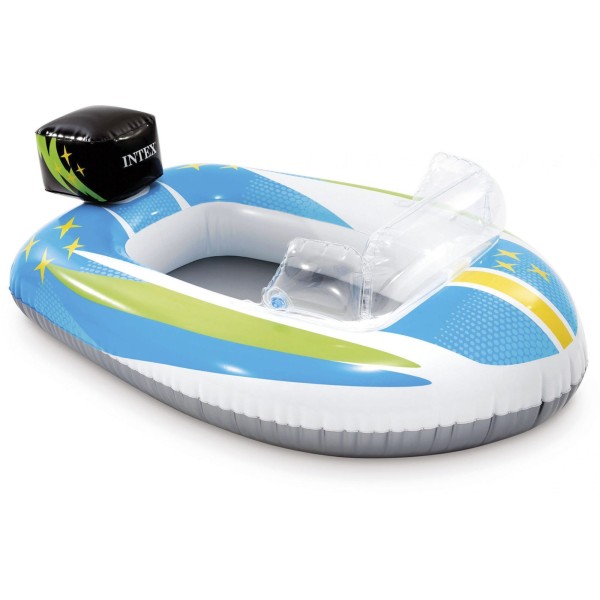 Intex Pool Cruiser Παιδική Φουσκωτή Βάρκα για 3-4 Ετών Γαλάζια 107x69εκ. - 1