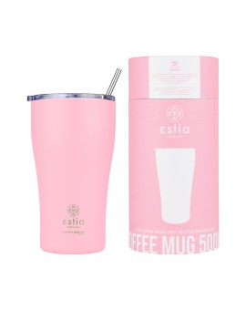 ESTIA ΘΕΡΜΟΣ COFFEE MUG SAVE THE AEGEAN 500ml BLOSSOM ROSE - 2