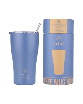 ESTIA ΘΕΡΜΟΣ COFFEE MUG SAVE THE AEGEAN 500ml DENIM BLUE - 2