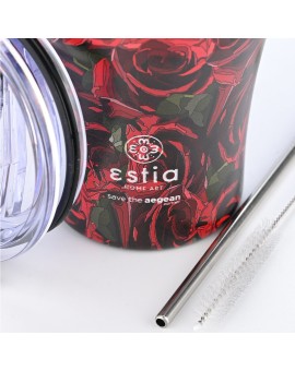 ESTIA ΘΕΡΜΟΣ COFFEE MUG SAVE THE AEGEAN 350ml TWILIGHT ROSE