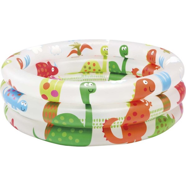 Intex Dinosaur 3-ring Baby Παιδική Πισίνα PVC Φουσκωτή 61x61x22εκ. 57106 - 1