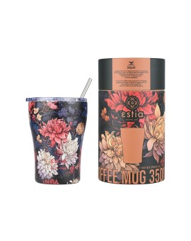 ESTIA ΘΕΡΜΟΣ COFFEE MUG SAVE THE AEGEAN 350ml MIDNIGHT BLOSSOM