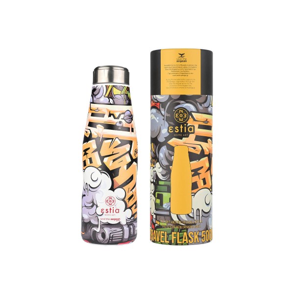 ESTIA ΘΕΡΜΟΣ TRAVEL FLASK SAVE THE AEGEAN 500ml GRAFFITI RHYTHM - 1