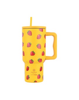 ΘΕΡΜΟΣ STRAW TUMBLER XL SAVE THE AEGEAN 900ml BERRY BRIGHT