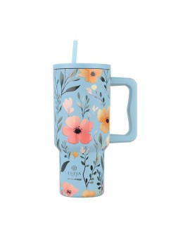 ΘΕΡΜΟΣ STRAW TUMBLER XL SAVE THE AEGEAN 900ml SKY GARDEN