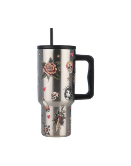 ΘΕΡΜΟΣ STRAW TUMBLER XL SAVE THE AEGEAN 900ml OLD SCHOOL