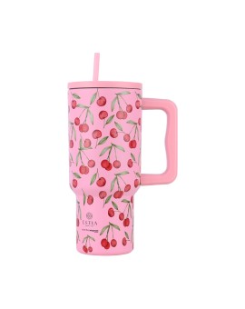 ΘΕΡΜΟΣ STRAW TUMBLER XL SAVE THE AEGEAN 900ml CHERRY ROSE