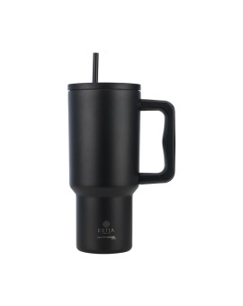 ΘΕΡΜΟΣ STRAW TUMBLER XL SAVE THE AEGEAN 900ml MIDNIGHT BLACK