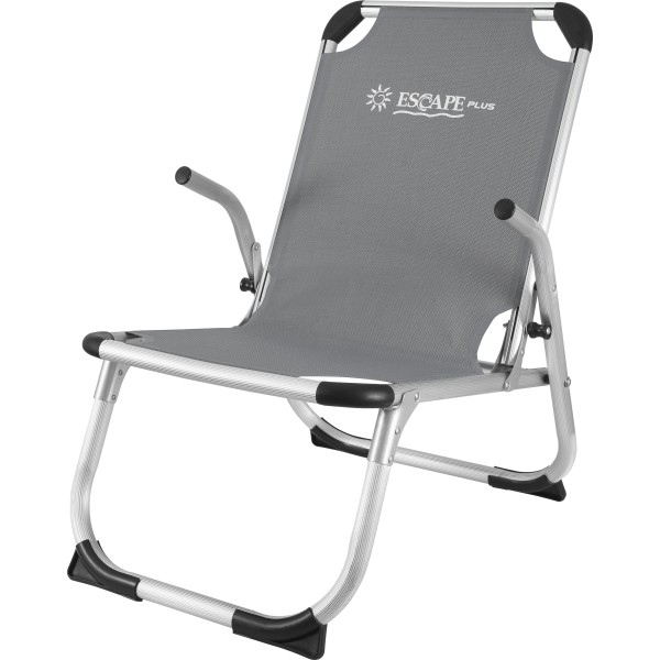 Escape Καρεκλάκι Παραλίας Αλουμινίου με Ψηλή Πλάτη Γκρι 54x70x75εκ.