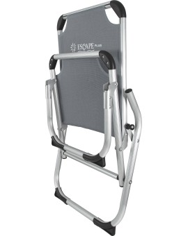 Escape Καρεκλάκι Παραλίας Αλουμινίου με Ψηλή Πλάτη Γκρι 54x70x75εκ.