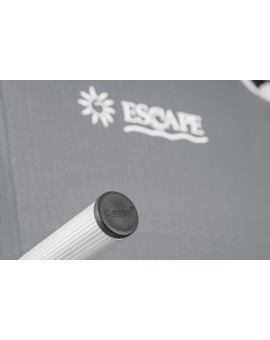 Escape Καρεκλάκι Παραλίας Αλουμινίου με Ψηλή Πλάτη Γκρι 54x70x75εκ.