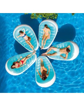 Intex Petal Lounge Φουσκωτό Στρώμα Θαλάσσης Τιρκουάζ 193εκ.