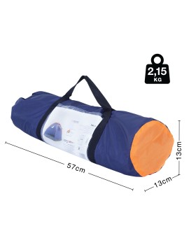 Escape Trail II Σκηνή Camping Igloo Μπλε για 2 Άτομα 205x150x110εκ.