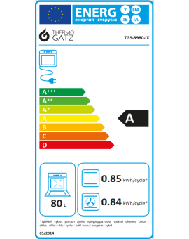 ΚΟΥΖΙΝΑ ΜΙΚΤΗ TGS 3980 IX 80Lt