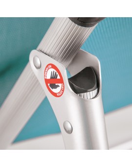 Escape Plus Καρεκλάκι Παραλίας Αλουμινίου με Ψηλή Πλάτη Πετρόλ 69x68x54εκ.