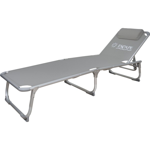 Ξαπλώστρα Αλουμινίου Τρίσπαστη με Μαξιλάρι Escape Γκρί 15564