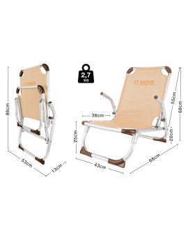 Καρεκλάκι Παραλίας Escape Αλουμινίου με Χαμηλή Πλάτη Sand