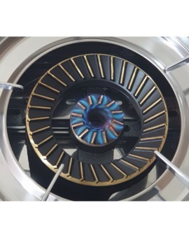 Proton SS07 Επιτραπέζια Εστία Υγραερίου Διπλή Inox Με Θερμικό Ασφαλείας