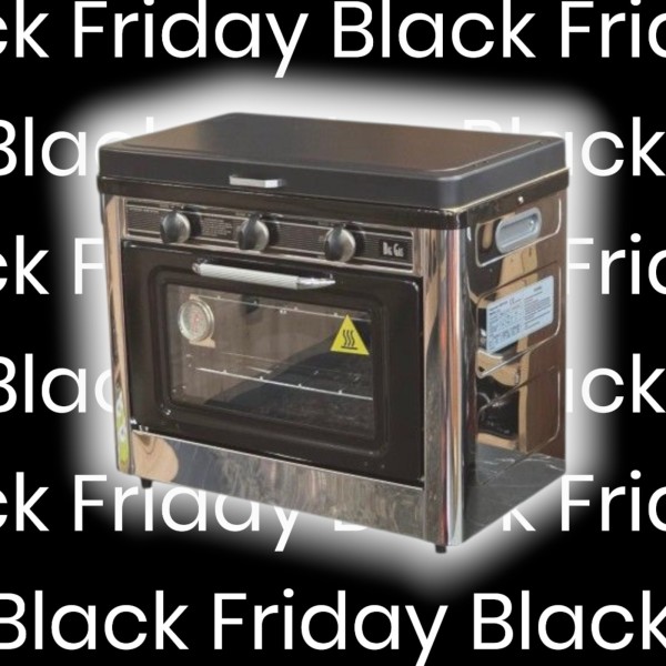 Φουρνάκι Υγραερίου BIG GAS με 2 Εστίες Ταψί και Θήκη CS02