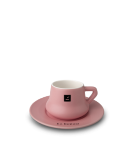 Φλυτζάνι Ελ Γκρέκο για μονό ελληνικό καφέ, με πιατάκι 80ml Ρόζ
