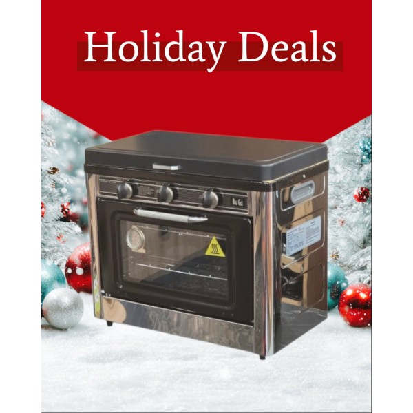 Φουρνάκι Υγραερίου BIG GAS με 2 Εστίες Ταψί και Θήκη CS02