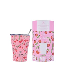 ESTIA ΘΕΡΜΟΣ COFFEE MUG SAVE THE AEGEAN 350ml CHERRY ROSE