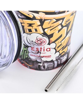 ESTIA ΘΕΡΜΟΣ COFFEE MUG SAVE THE AEGEAN 350ml GRAFFITI RHYTHM - 3