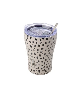ESTIA ΘΕΡΜΟΣ COFFEE MUG SAVE THE AEGEAN 350ml LEOPARD TAUPE - 2