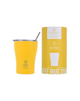 ESTIA ΘΕΡΜΟΣ COFFEE MUG SAVE THE AEGEAN 350ml PINEAPPLE YELLOW