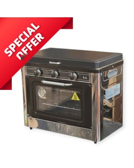 Φουρνάκι Υγραερίου BIG GAS με 2 Εστίες Ταψί και Θήκη CS02