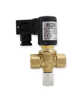 Madas Ηλεκτροβάνα Αερίου Ορειχάλκινη Δίοδη 1/2″ 6bar Normally Closed Χειροκίνητη Επαναφορά 65.08.16.01 - 3