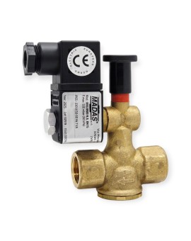 Ηλεκτροβάνα Αερίου Ορειχάλκινη Madas 1/2″ 500mbar Normally Open Χειροκίνητη Επαναφορά - 2