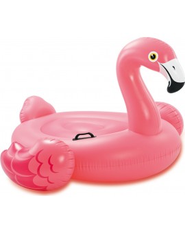 Intex Παιδικό Φουσκωτό Ride On Θαλάσσης Flamingo με Χειρολαβές σε Ροζ Χρώμα 142cm