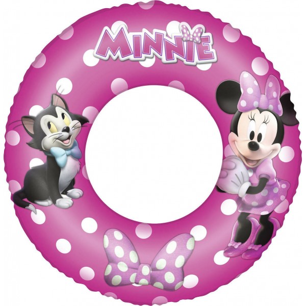 Bestway Παιδικό Σωσίβιο Κουλούρα Minnie 91040 με Διάμετρο 56εκ. για 3-6 Ετών Φούξια