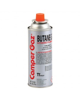 Butane vial for portable fireplace