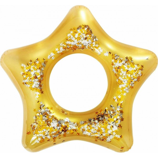Bestway Παιδικό Σωσίβιο Κουλούρα Glitter με Διάμετρο 91εκ. Χρυσό - 1