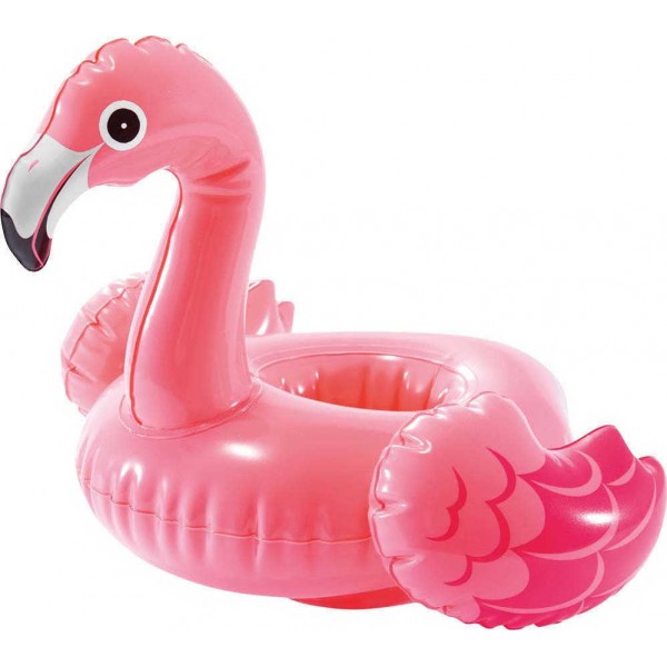 Intex Drink Holder Φουσκωτή Θήκη Ποτού Flamingo σε Ροζ Χρώμα 3τμχ - 1