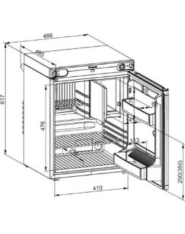Combicool RF 62 Dometic LPG Refrigerator - 5